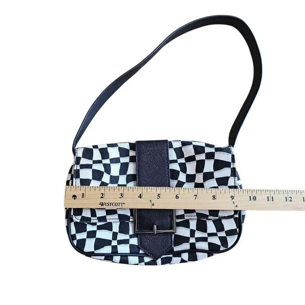 Forever 21 black and white checkered shoulder purse